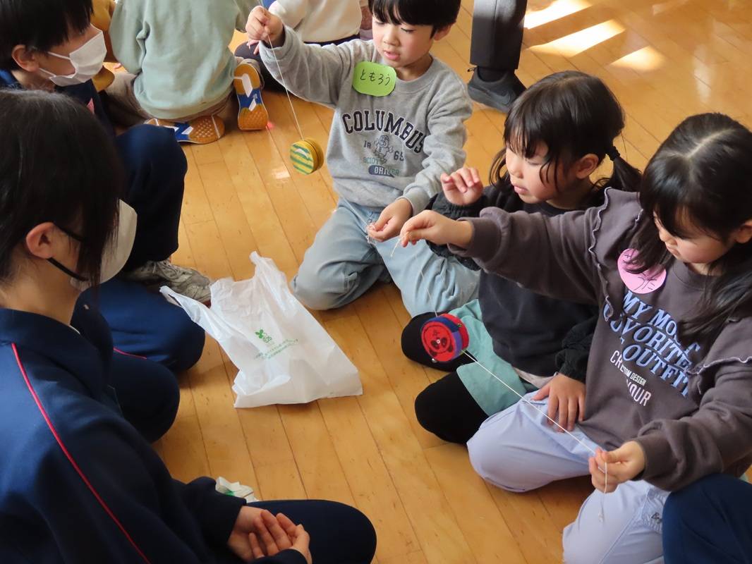 見附中学生来園