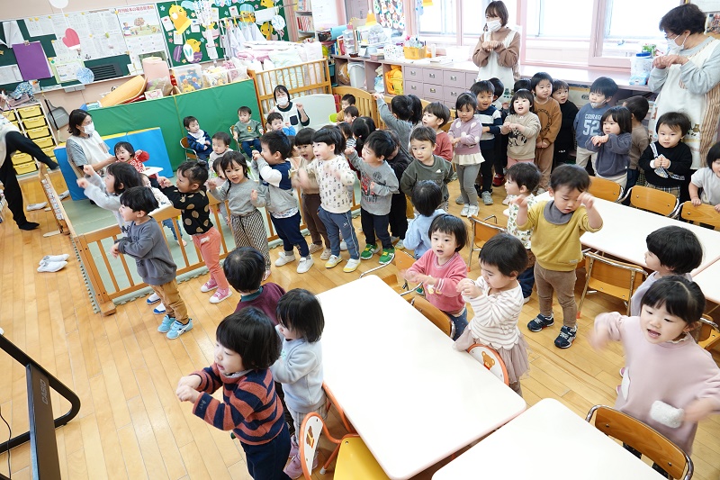 2月14日ぼたん、ばらぐみの合唱練習