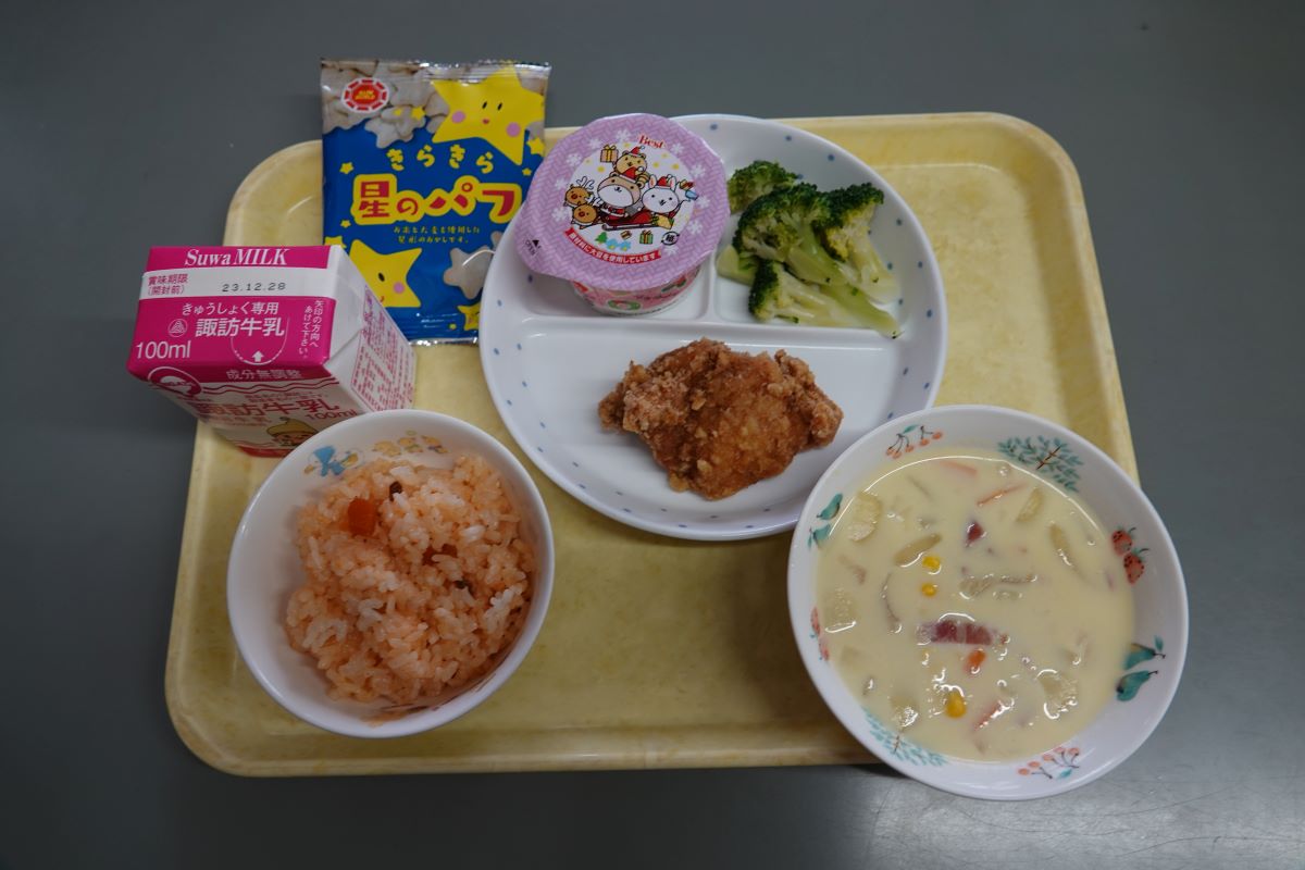 12月22日（金）クリスマス会の給食